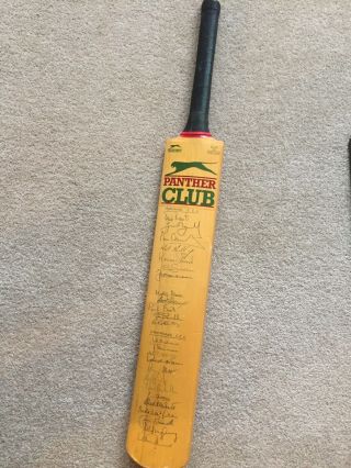 Vintage Signed Lancashire And Yorkshire Cricket Bat