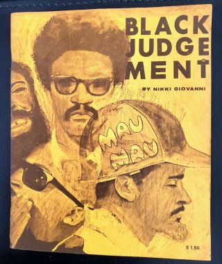 Nikki Giovanni Black Judgement Black Americana Negro Poetry Civil Rights 1st Oop