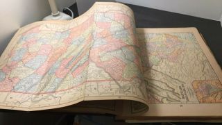 1892 Popular Atlas Of The World Mast Crowell & Kirkpatrick Indian Maps Etc.