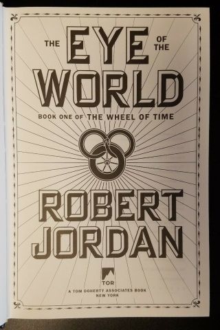 The Eye of the World by Robert Jordan,  Wheel of Time 1,  Leather Hardcover 1990 3