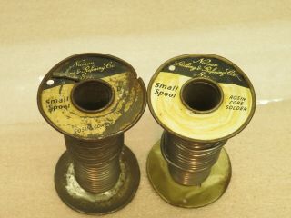 Vintage Western Electric Nassau Rosin Core Solder 2 Spools 15 Ounces 2