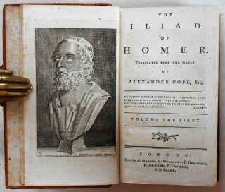 C.  1770 Pope The Iliad Of Homer Vol.  1 - 2 Achilles Mythology Epic Greek Poem