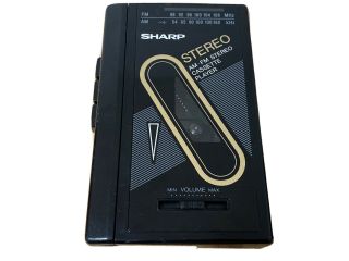 Vintage Sharp Portable Walkman Headphones Stereo Cassette Player Jc - 130