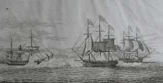 Voyage South Seas 1823 Gallipagos Islands 1st Capt.  Porter American War Plates