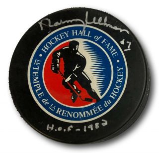 Norm Ullman Signed Hockey Puck Autographed Hof Maple Leafs Psa/dna Ag51061 B34