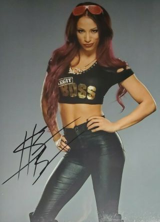 Sasha Banks Hand Signed 8x10 Photo W/ Holo Wwe
