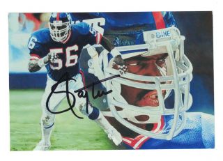 Lawrence Taylor Signed Autographed 4x6 Photo Ny Giants Hof 1999 B