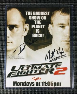 “ufc” The Ultimate Fighter 2 Rich Franklin & Matt Hughes Signed/auto’d Photo