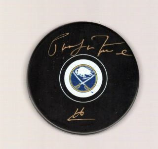 Pat Lafontaine Autographed Puck Buffalo Sabres Dave And Adams