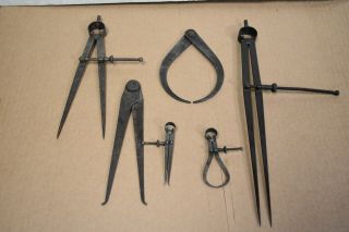 Vintage / Antique Machinist Tools Calipers Starrett Goodell Pratt