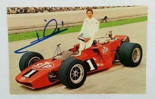 Mario Andretti Signed Vintage Postcard (indy Car,  Nascar,  Hof)