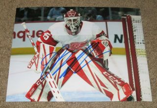 Jonathan Bernier Signed Autographed Detroit Red Wings 8x10 Photo (proof) Nhl