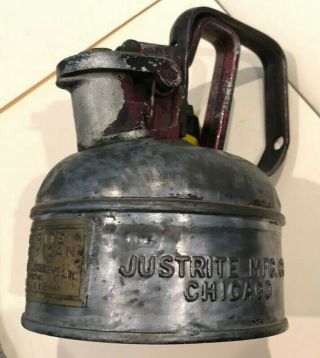 Vintage Justrite Safety Can; Pint Size