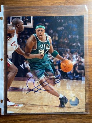 Paul Pierce Signed Autographed 8x10 Photo Celtics Championship Parade W/