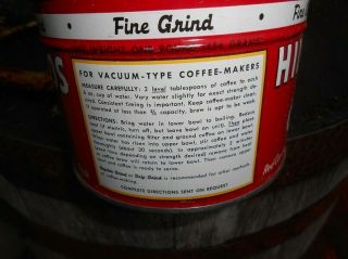 Vintage Can Hills Bros Coffee San Francisco 1lb 3