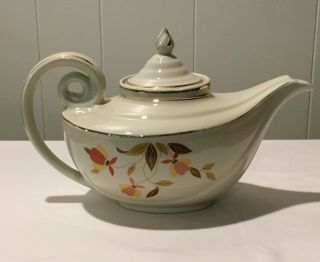 Vintage Hall China,  Jewel Tea,  Aladdin Teapot,  Autumn Leaf,  With Lid & Infuser