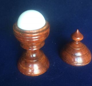 Vintage Magic Trick Classic Wooden Ball & Vase Uses Ping Pong Ball Exc Quality