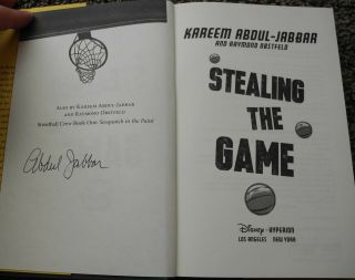 Kareem Abdul Jabbar Signed Stealing The Game Book Lakers Autographed Hof