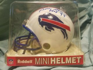 Nfl Mini - Helmet - Autographed - Authorized - Billy Shaw - Buffalo Bills - Hof