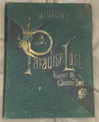 1892 Miltons Paradise Lost Illustrated By Gustave Dore Large Book 10 " X 13.  25 "
