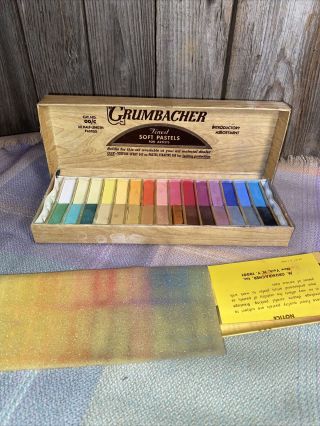Vintage Grumbacher Soft Pastels Set 30 Half Lengths 00/c