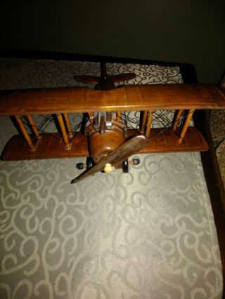 Vintage Carved Wooden Plane