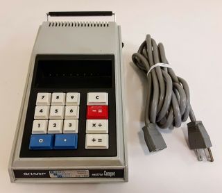 Vintage Japan Sharp Qt - 8d Micro Compet Electronic Calculator (1 Bad Tube Digit)