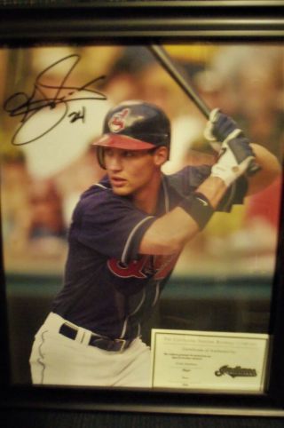 Grady Sizemore 24 Cleveland Indians Signed 8x10 Photo With