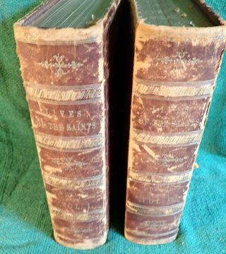 Lives of the Saints c 1867 Rev Alban Butler Catholic Engravings Religious 2 vols 2