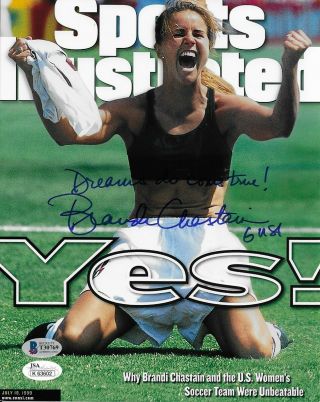 Brandi Chastain Usa Soccer World Cup Signed 8x10 Photo Autographed Bas Jsa 9