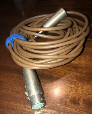 Vintage Unbranded Brown Microphone Cable 15ft Switchcraft Xlr