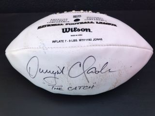 Dwight Clark Autographed Nfl Wilson The Duke Football With " The Catch "