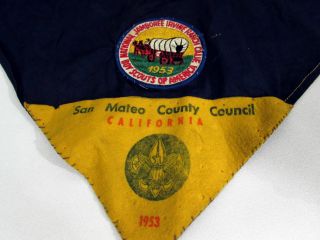 Vintage Boy Scouts Of America National Jamboree Scarf Patch Irvine Ranch Ca 1953
