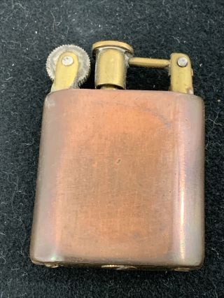 Vintage Brass Trench Pocket Lighter - Lift Arm Mechanism