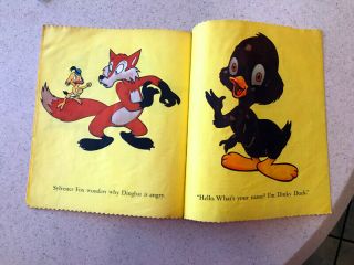 CBS Television Mighty Mouse and Friends Terrytoons 1957 Vtg Fabric Book Cloth 2