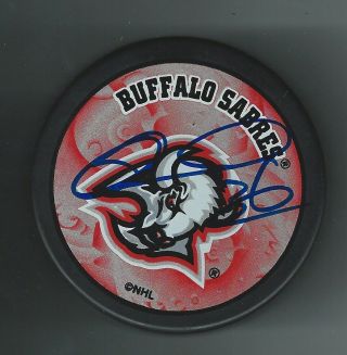Matthew Barnaby Signed Buffalo Sabres Puck