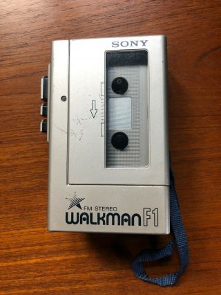 Vintage Sony Walkman Wm - F1 Portable Fm Stereo Radio Cassette Player