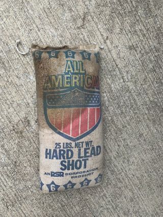All American Hard Lead Shot 6,  1 Bag 25 Lbs