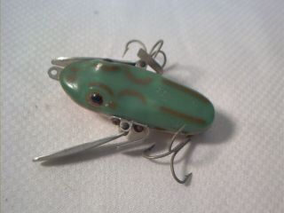 Vintage old plastic fishing lure LeBoeuf Creeper Frog 2