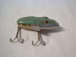 Vintage old plastic fishing lure LeBoeuf Creeper Frog 3
