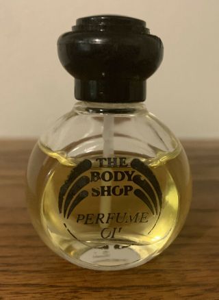 Vintage The Body Shop Perfume Oil Black Lid Citrus " 21 " On Bottle Bottom
