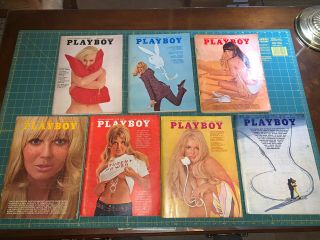 Vintage Playboy Magazines 1969 7 Issues