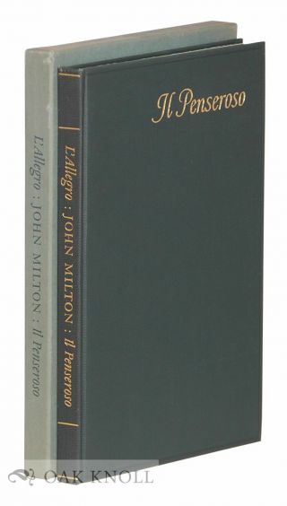 John Milton / Limited Editions Club Il Penseroso With The Paintings By William