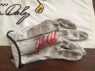 John Daly Pga Signed Grip It Rip It Official Jd Logo Pin Flag / Glove