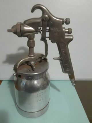 Vintage Binks Paint Spray Gun Model 370 Spray Gun With Cup And 86f Nozzle