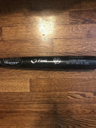 Derek Jeter Bat Day Engraved Ny Yankees Dated May 19,  2002 Louisville Slugger