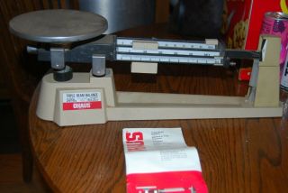 Vintage Ohaus 700 800 Series Triple Beam Balance Scale Capacity