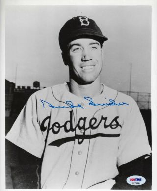 Duke Snider Dodgers Signed 8x10 Photo Autograph Auto Psa/dna