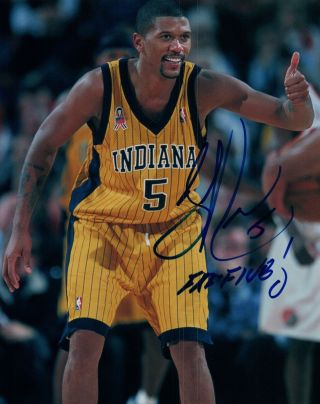 Jalen Rose Signed Autographed 8x10 Photo Indiana Pacers Nba Star Ab