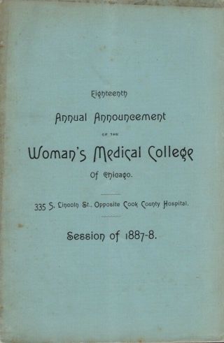 Eighteenth Annual Announcement Of The Woman 